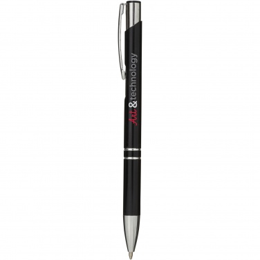 Logo trade promotional merchandise photo of: Moneta aluminium click ballpoint pen (blue ink)